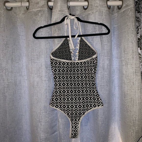 Halter Lace up Fashion Nova Bodysuit - Picture 2 of 3